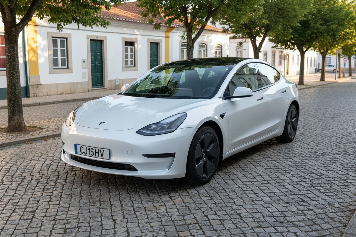 
								Tesla Model 3 cheio									