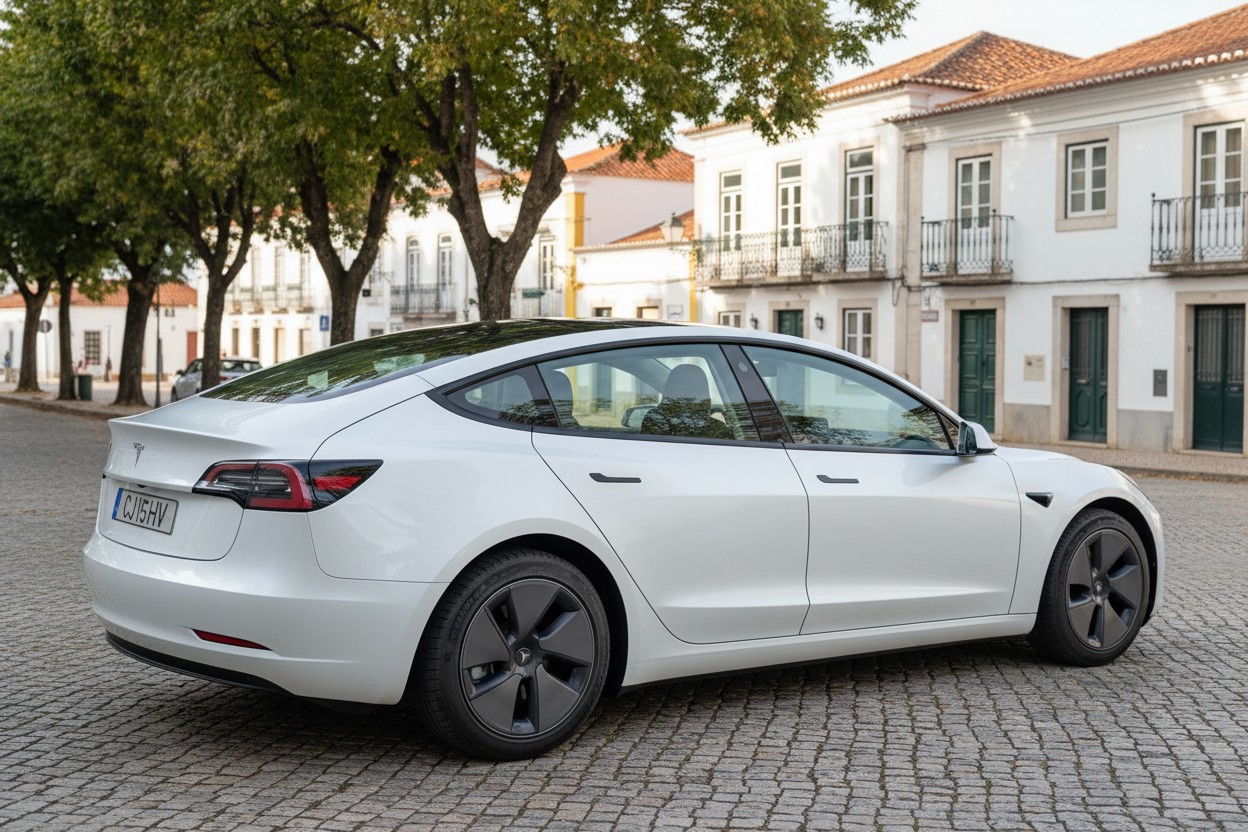
								Tesla Model 3 cheio									